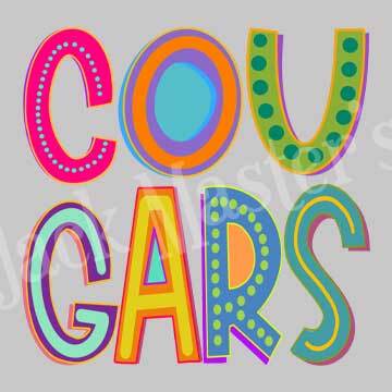 MARQUEE SCHOOL DESIGN MASCOT ONLY - COUGARS DTF TRANSFER | Jack Master's