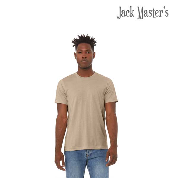 Heather Tan Bella Canvas 3001CVC Heather Tshirt | Jack Master's