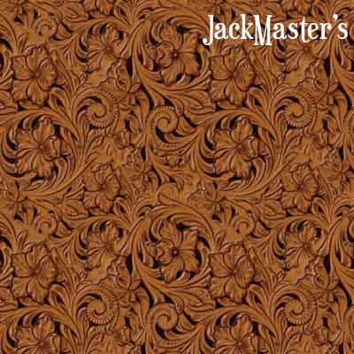 Tooled Leather Golden Brown (vinyl)